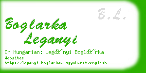 boglarka leganyi business card